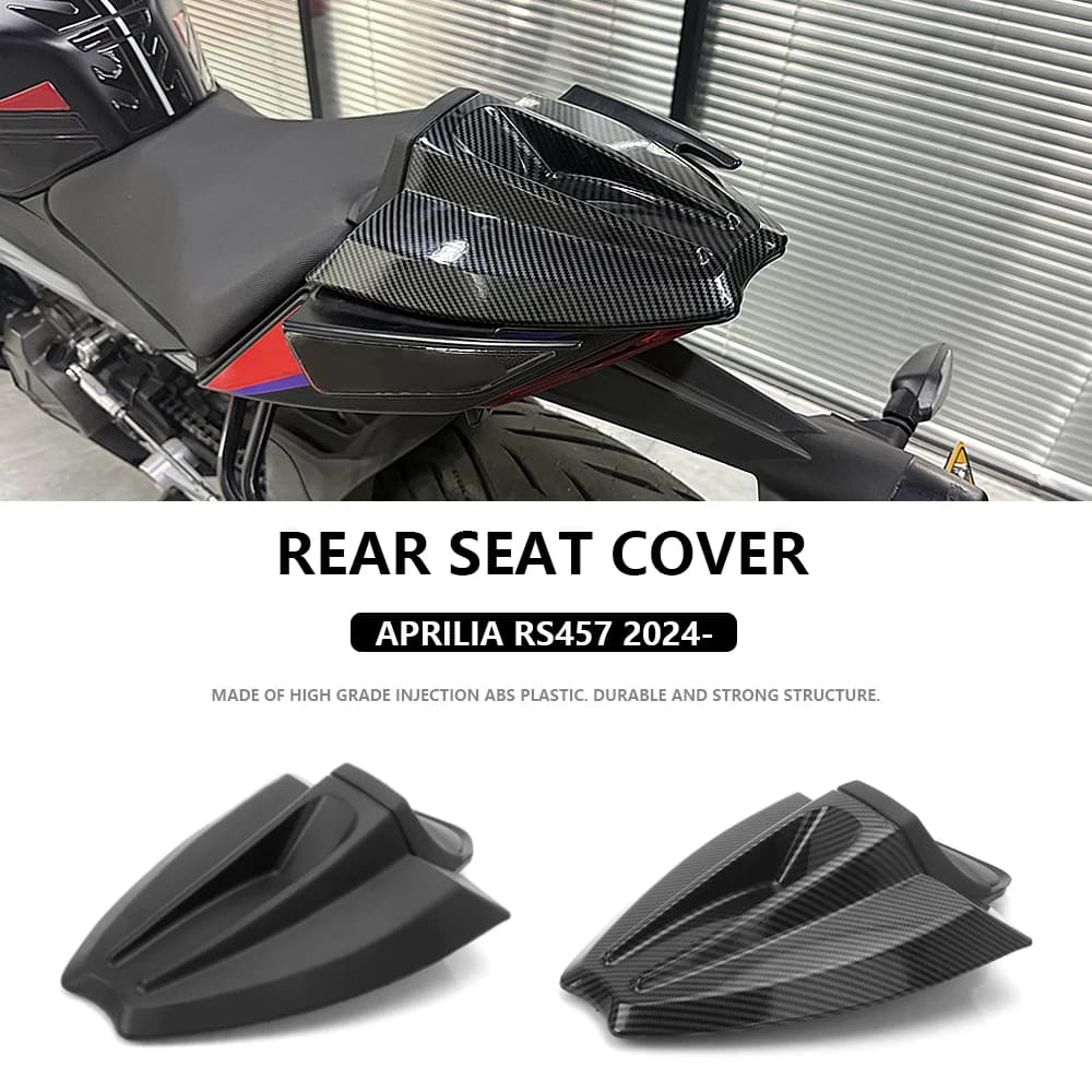 Accessori moto Coprisedile posteriore Cowl Carena per Aprilia RS457 RS 457 2024 2025 Passeggero posteriore Passeggero Nero in fibra di carbonio