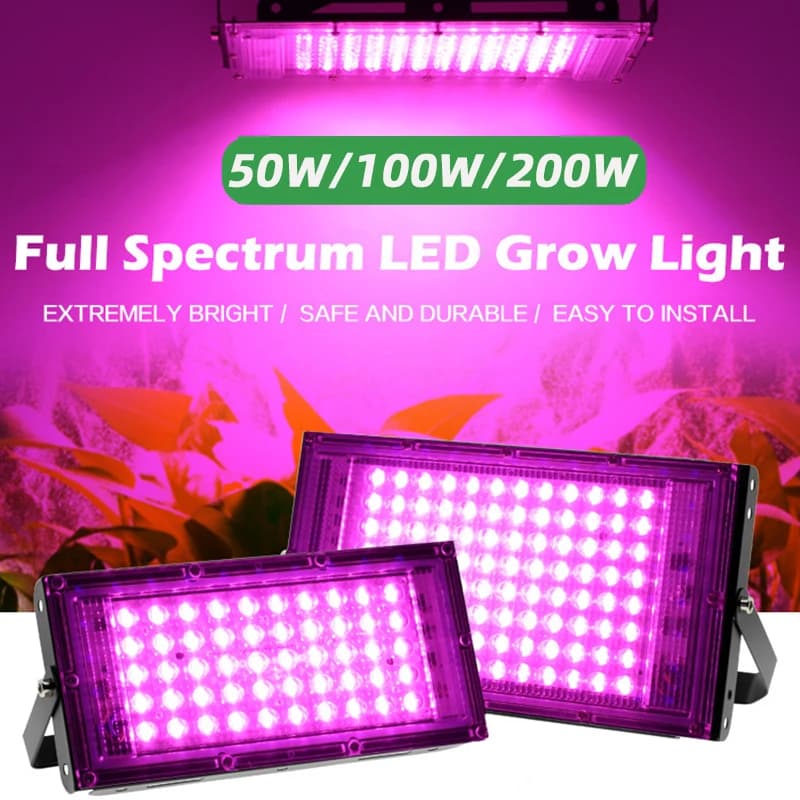 AC220V 50/100/150/200W full spectrum LED plant cultivation light with greenhouse hydroponic plant switch, flower seeds, growth light