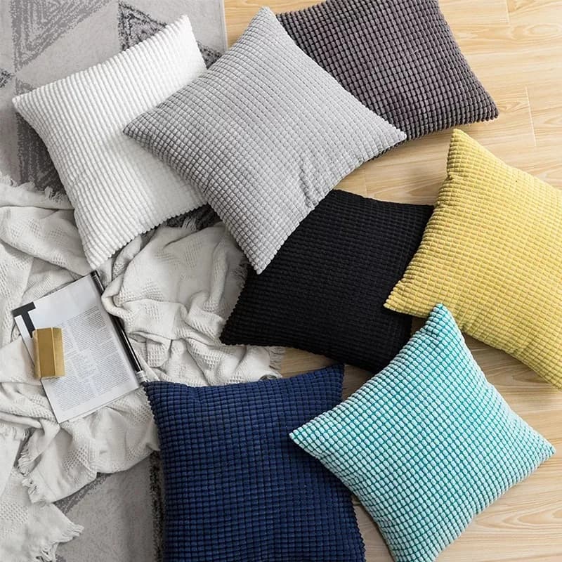 Solid color pillow cover 40/45/50 cm, soft, decorative for the house, 45*45 cm, for chair, car, bedroom, sofa, square
