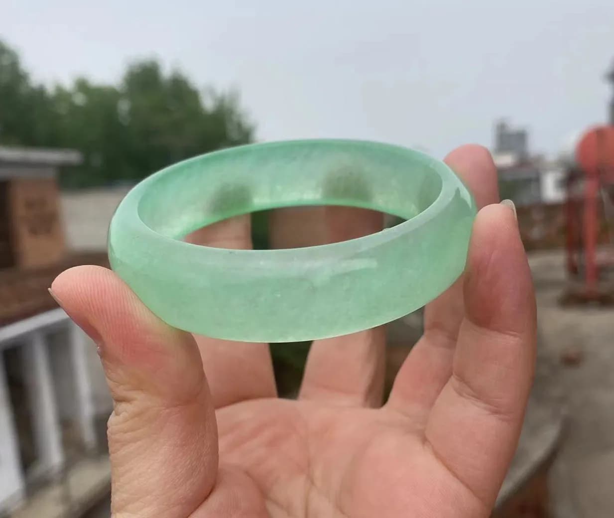 Bracciale in vera giada verde naturale fatto a mano Lady Party Handring Elegante gioielleria raffinata