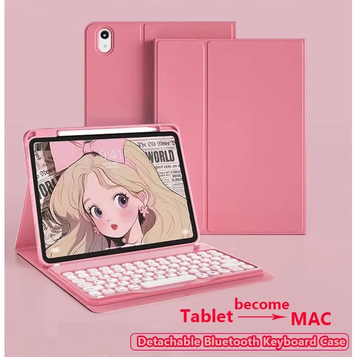 Custodia con tastiera per iPad 11a generazione A16 Pro 11 2024 10a 10,2 9a 8 7a Air 5 4 3 Pro 2 1 9,7 5a 6a con slot per matita