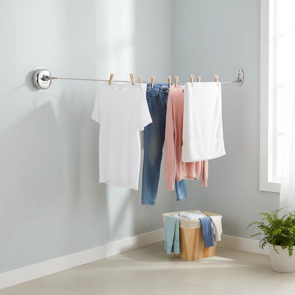 Stendibiancheria retrattile Asciugatrice Appendiabiti Stendibiancheria Corda Appendiabiti Asciugatrice Stendibiancheria Corda