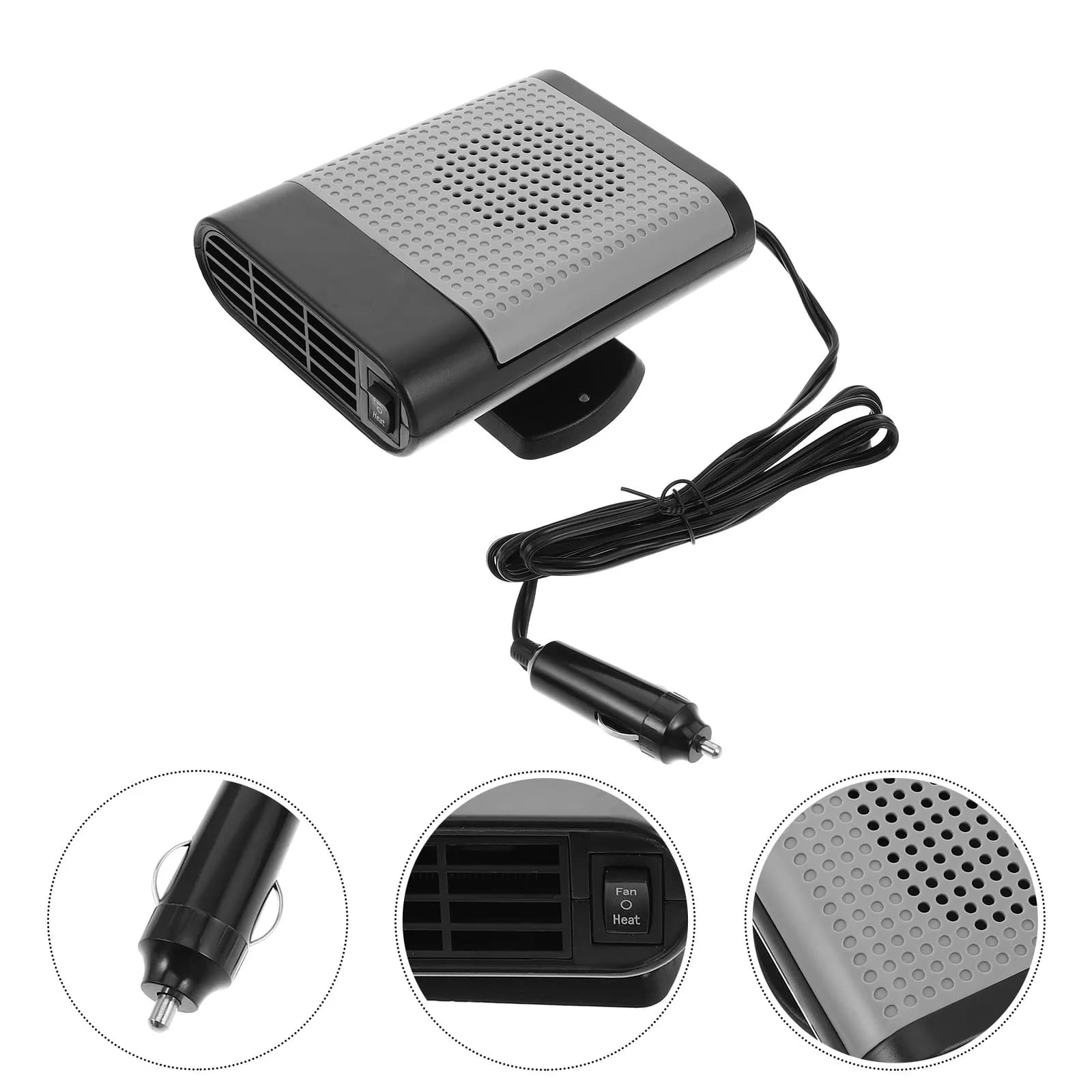Mini Ventilatore Riscaldante per Auto 12V, Sbrinatore Elettrico Portatile, Ventilatore per Parabrezza per Rimozione del Gelo Invernale