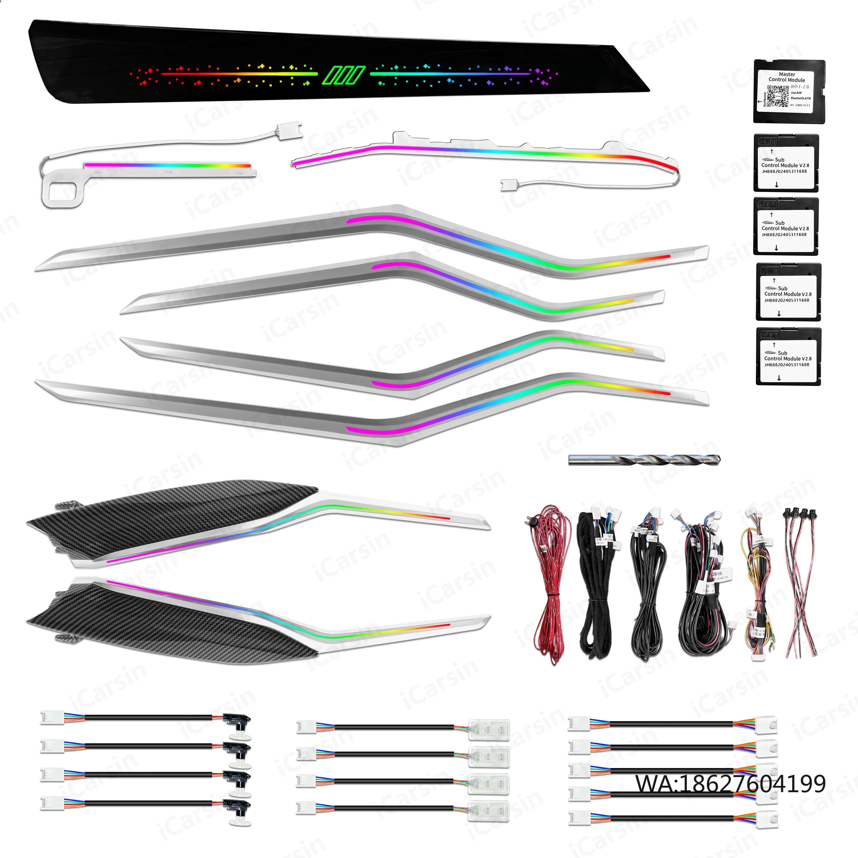 Kit di Illuminazione Interna per Auto Serie 3 2019-2025 G20 Facelift, 64 Colori Dinamici, Accessori per Upgrade