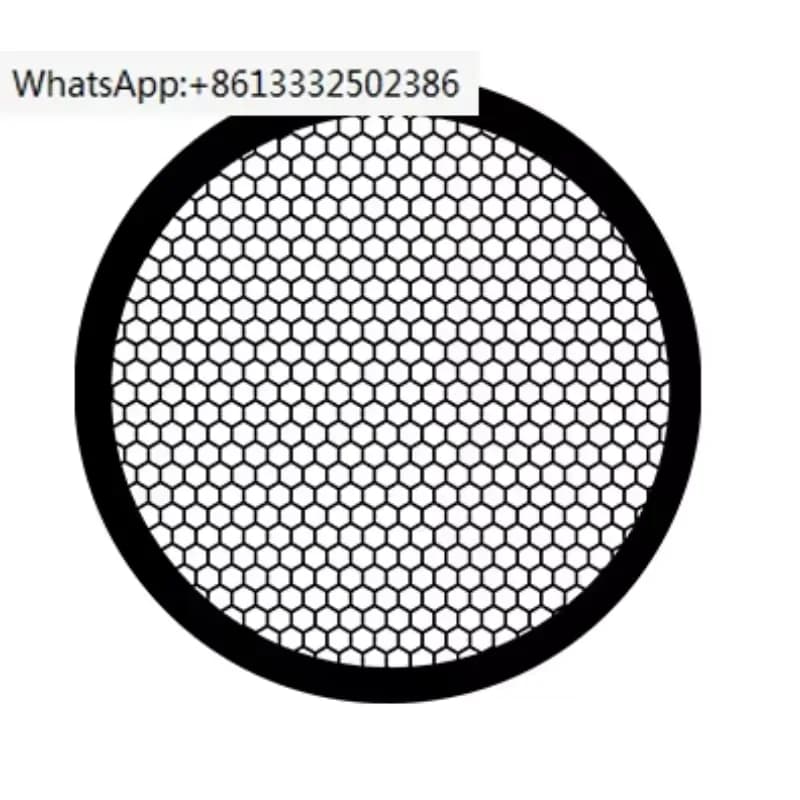 Porta microscopio elettronico con trasmissione in rete di rame con foro tondo da 300 a 400 maglie (senza pellicola di carbonio)