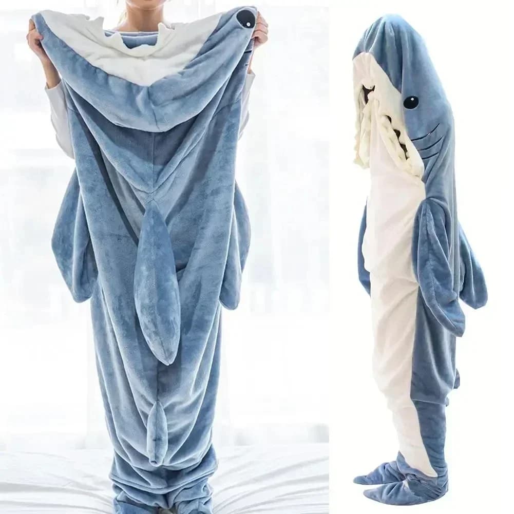 Grey Blue Shark Onesies Cos Suit adulto Cosplay pigiama Cartoon Halloween Costume Sleepwear tuta abbigliamento per bambini