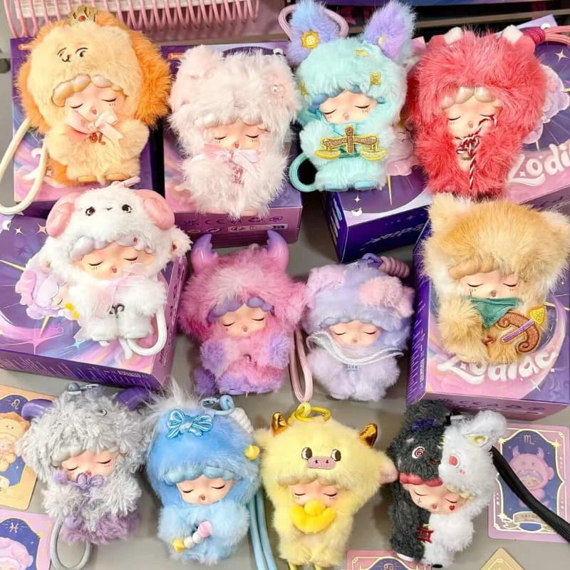 YUMO Zodiac Series Blind Box Anime Figure Mystery Box Kawaii Surprise Bag Ciondolo da Collezione Bambola da Scrivania Giocattoli di Tendenza Regali di Compleanno