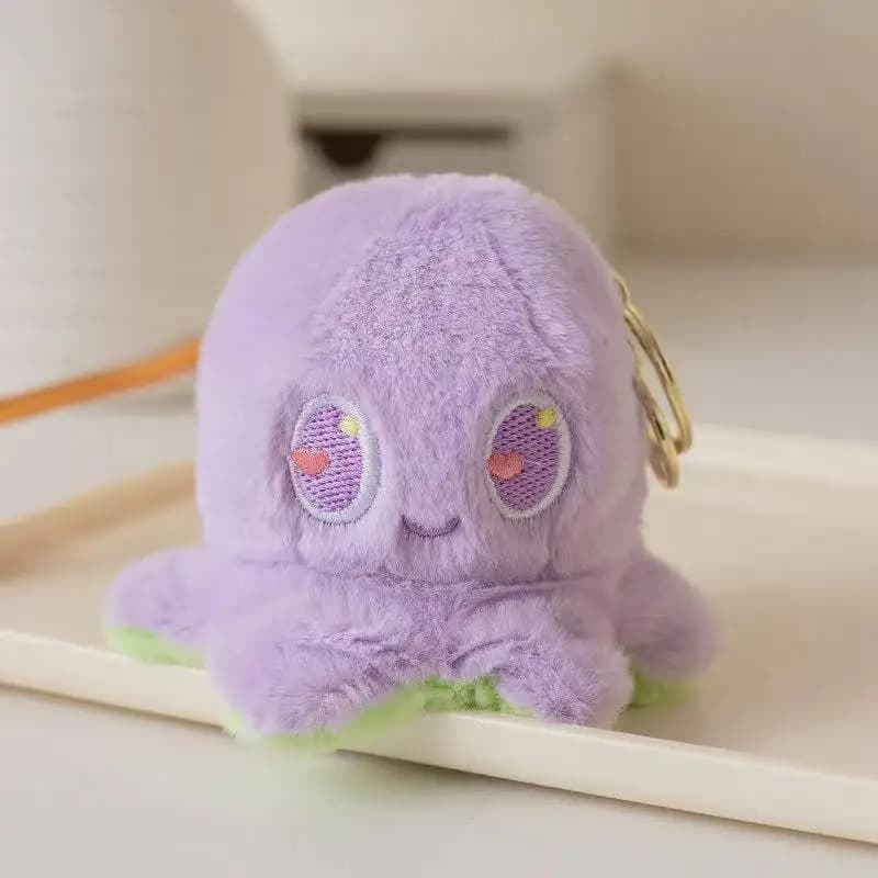 Latest Turtle Flip Octopus Backpack Pendant Keychain Kawaii Plush Toy Doll Cartoon Anime Cute Gift for Friends on Festivals
