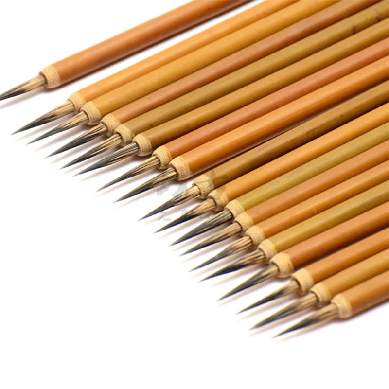〔20E〕|3pcs/set Hair Brush Weasel Pen Hook Line Paint Brush Chinese Calligraphy Brush