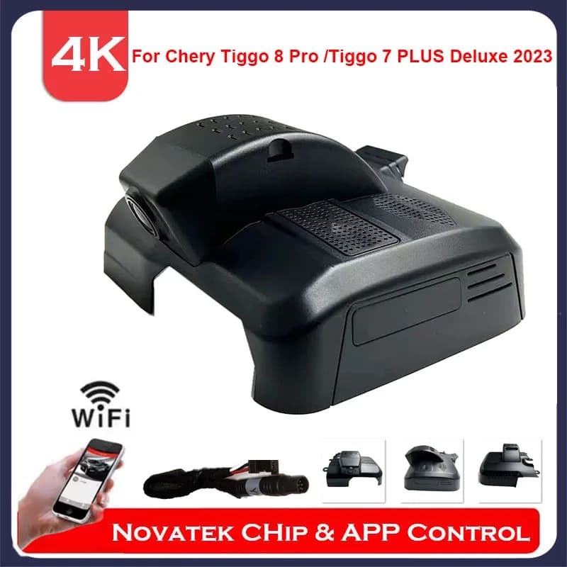 Telecamera DVR WiFi 4K Anteriore e Posteriore per Ebro S700 S800 PHEV 2025, Chery Tiggo 8 Pro PHEV 2025, Tiggo 7 Plus Versione Alta 2023