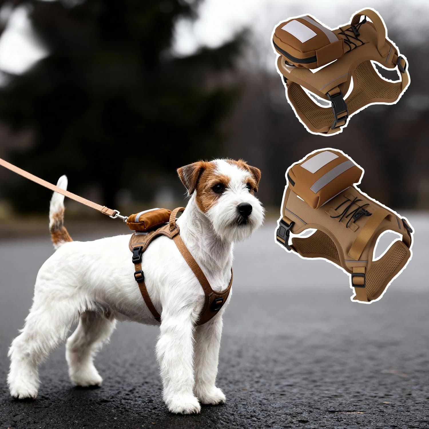 Tactical Vest Pet German Shepherd Golden Retriever Tactical Training Dog Harness and Leash Set for All Breeds Dogs