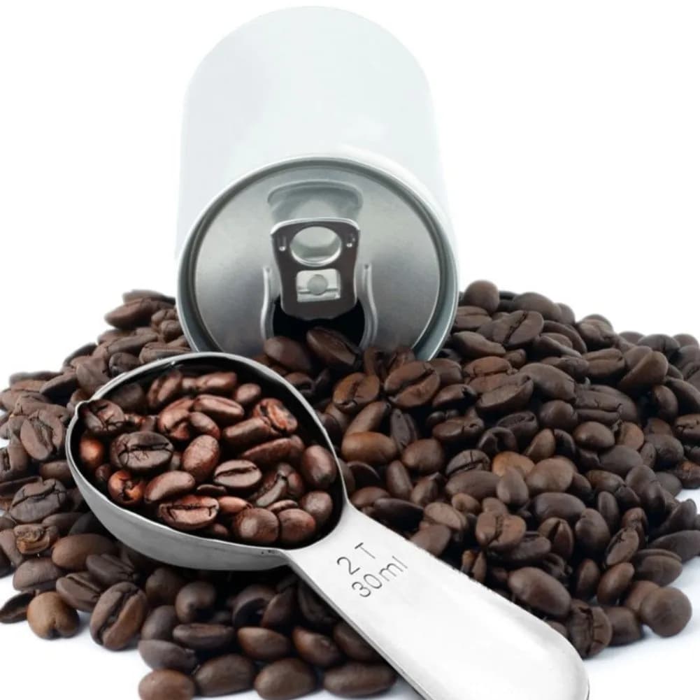 2-Piece Stainless Steel Coffee Spoon Set 1 Tablespoon 2 Tablespoon for Accurate Measuring of Ground Coffee and Spices
