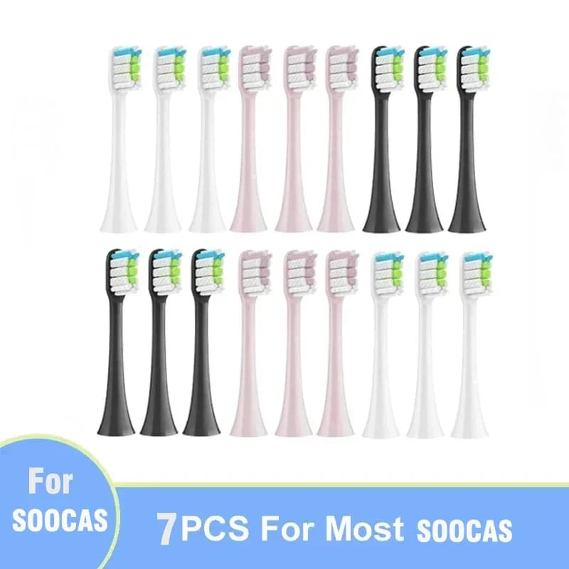 Sonic electric toothbrush heads for Xiaomi SOOCAS X3 X5 X3U X1 V1 V2 DuPont spare nozzles with dust cap