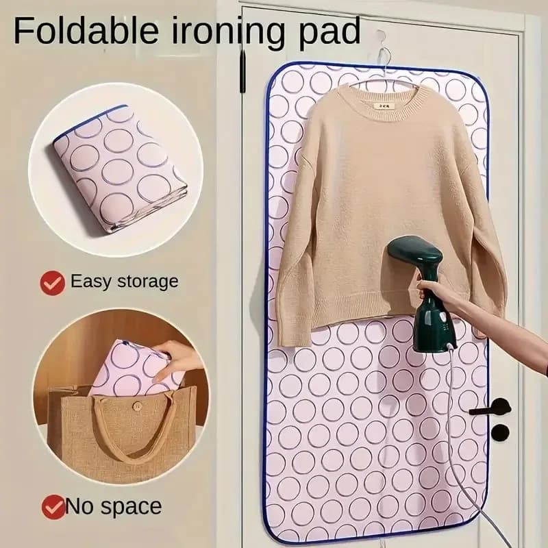 Tappetino da Stiro Resistente alle Alte Temperature 70x40cm, Pieghevole, Isolante, Impermeabile e Antiscivolo