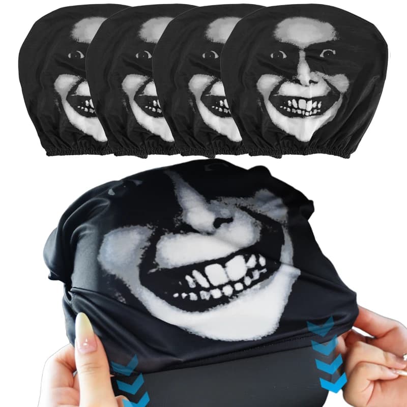 Car Pillow Lining Soft Lining Car Seat Headboard Car Seat Fabrics Polyester Washable Fabrics Comfortable decorative cushion printed Halloween 1/2 pieces