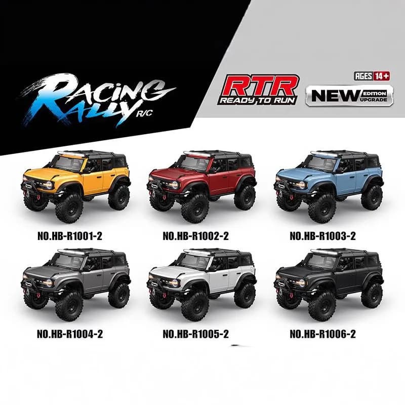 Auto RC 1/10 4WD RTR HB R1001 Horse Full Scale con LED, Telecomando Elettrico 2.4G, Buggy Fuoristrada, Giocattolo per Ragazzi
