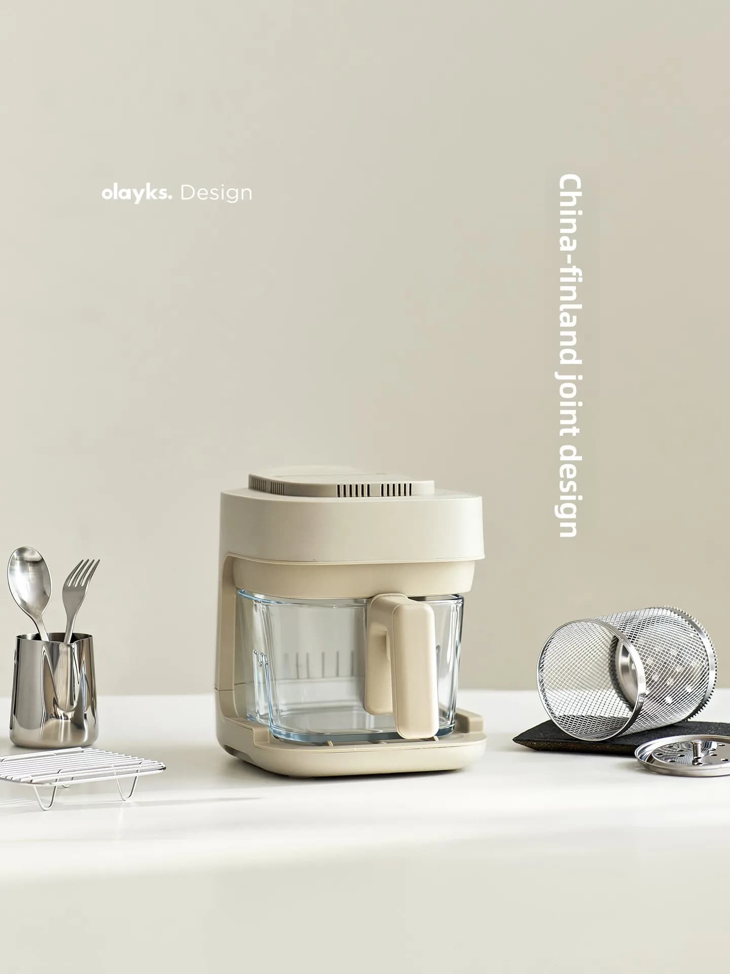 New Mini Household Air Fryer, Visible Glass Liner Electric Fryer, No Flip Multifunctional Cooking Machine