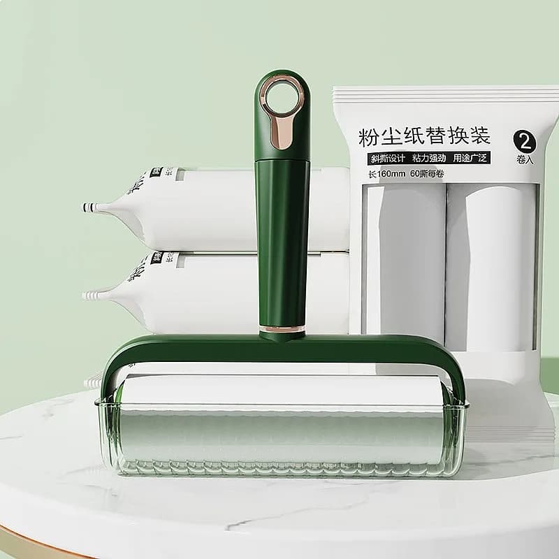 Rullo leva-pelucchi in plastica con coperchio, rimuovi peli di animali extra largo e adesivo per vestiti, riutilizzabile