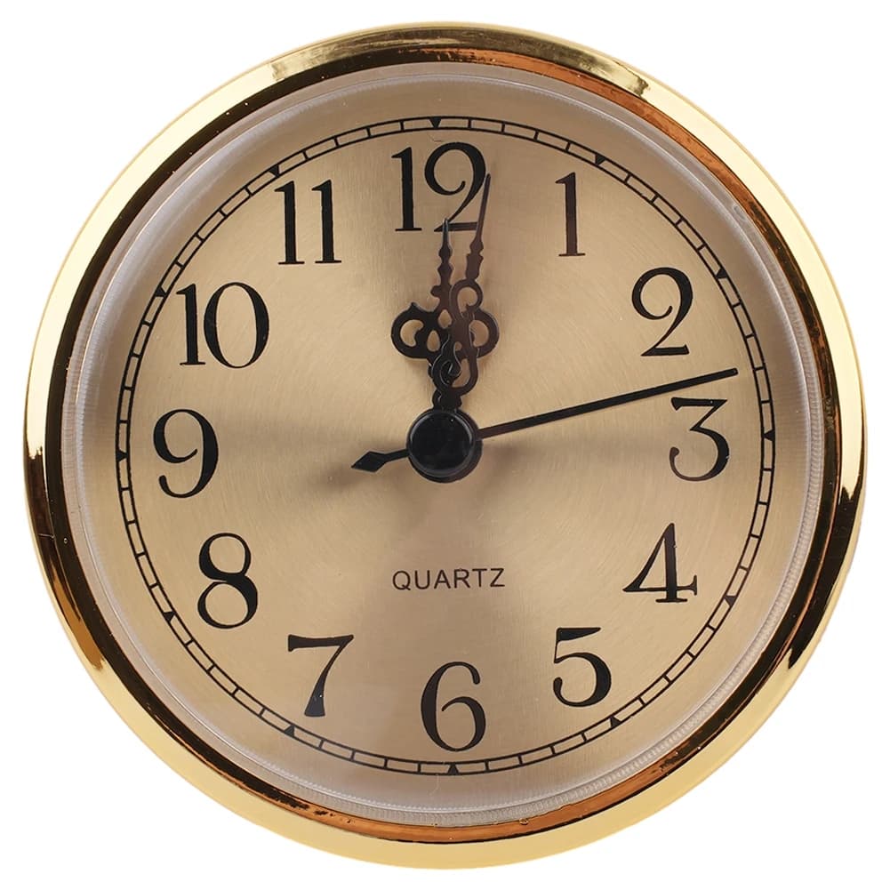 1pcs 90mm Movement Quartz Clock Insert Tool Repairing Arabic Numbers Colored Trim DIY Gold/silver Plastic+metal