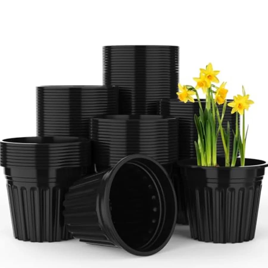 Vasi per Piante, Contenitori in Plastica per Semina e Fiori con Fori di Drenaggio, Vasi Flessibili per Piante da Giardino
