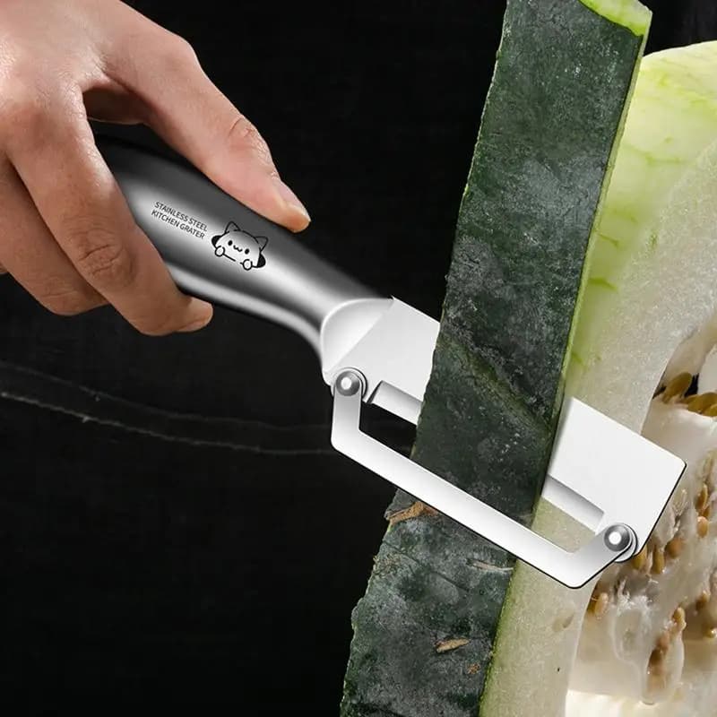 Stainless Steel Fruit Peeler 1Pcs 2 In 1 Multifunctional Melon Pineapple Sugar Cane Peeling Knife Household Kitchen Paring Tool