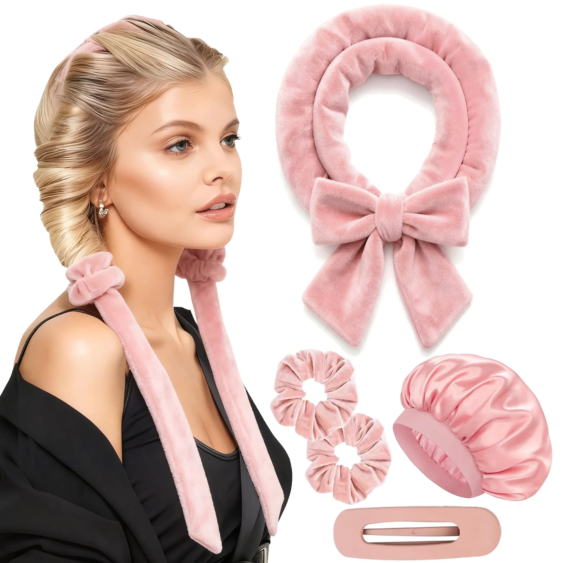 4pcs Heatless Hair Rollers No Heat Hair Curler Soft Hair Curlers Sleeping Curls Curling Styling Tools
