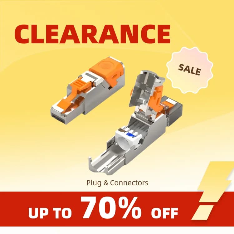 RJ45 Cat8 Cat7 Cat6A Connectors in Metal Without Tools for Easy Termination, Cable LAN 2000MHz 40G 22AWG - 24AWG Reusable Ethernet
