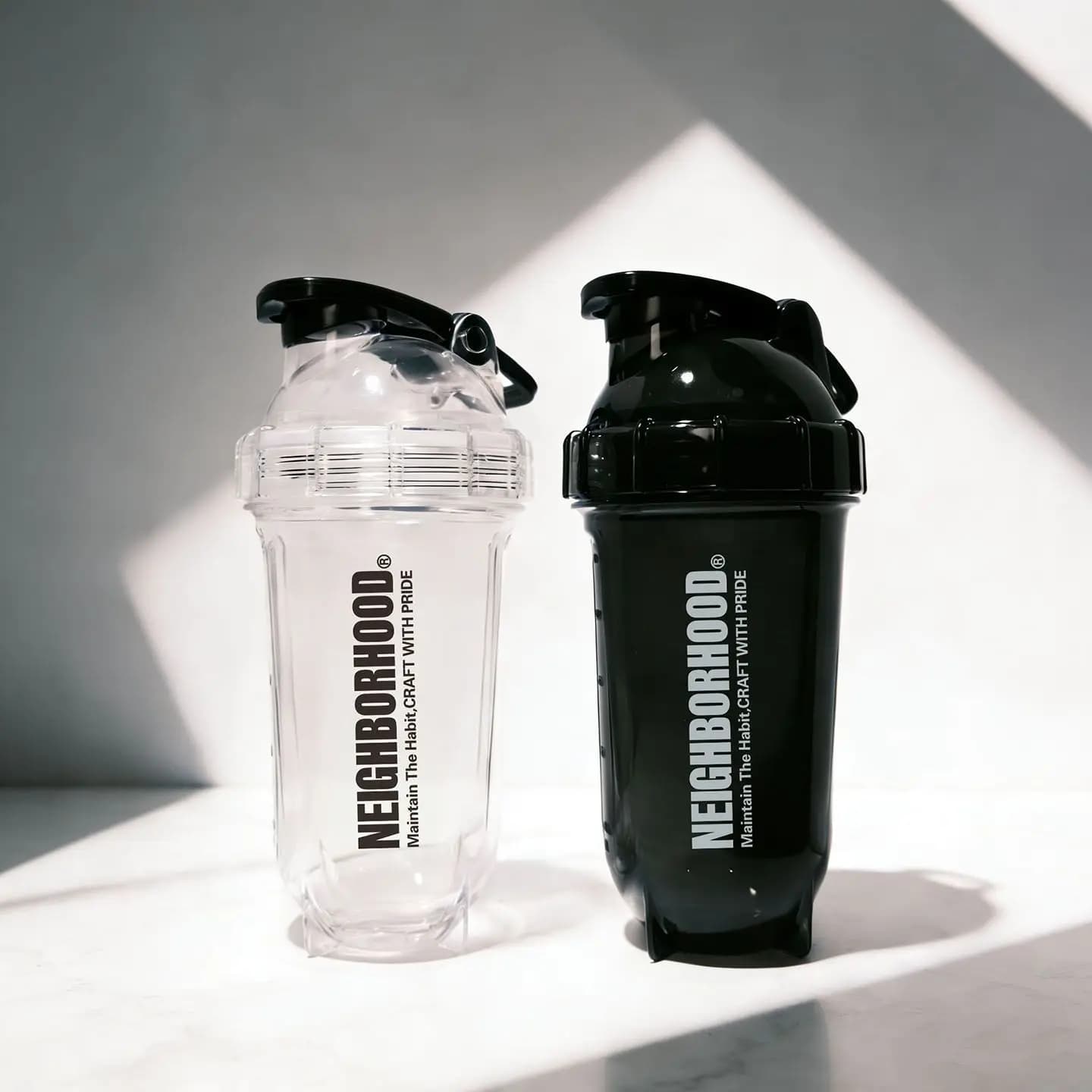 NEIGHBORHOOD Shaker Bottle Protein Powder Mixer, Heat-Resistant Milkshake Cup, Sports Fitness Blender Drinkware