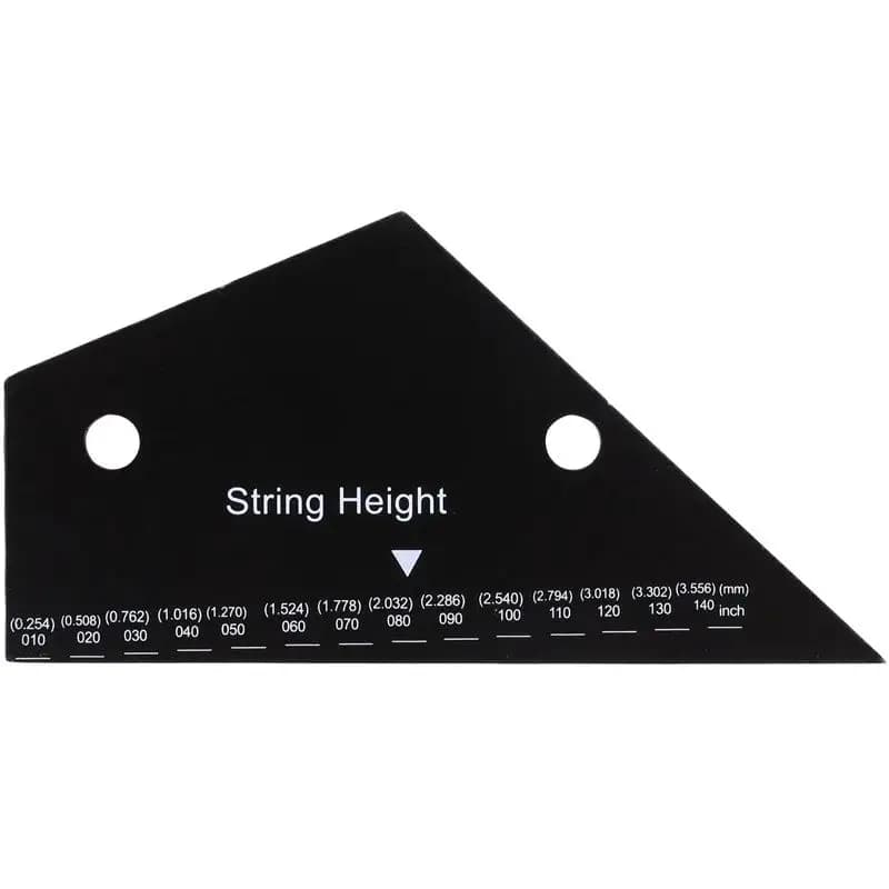 Calibro di altezza della corda della chitarra in acciaio inossidabile Fret Rocker Righello di azione della corda della chitarra per chitarra Ukulele Livellamento basso Liutaio