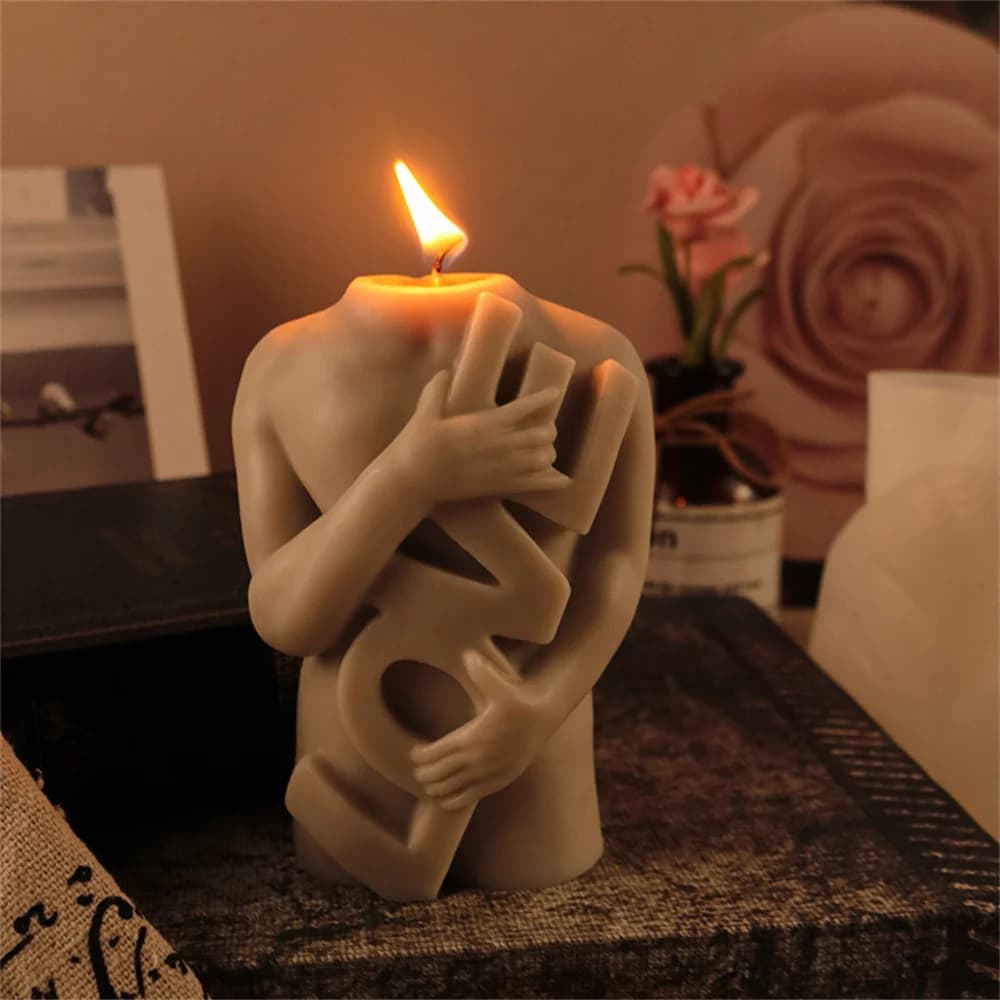 LOVE Silicone Candle Print for Men's Body, Valentine's Gift, for Candle Making, Silicone Mold, Resin Casting Mold