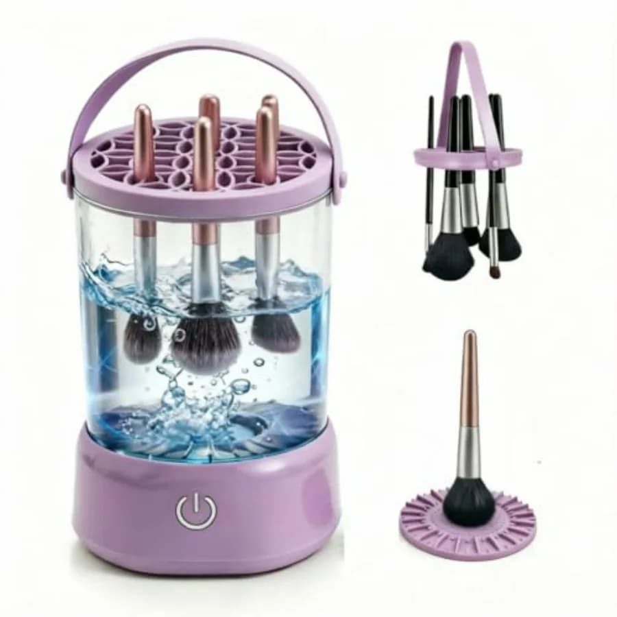 Makeup Brush Cleaner - Electric Machine for Cleaning Makeup Brushes at 9000 RPM, IP65 Portable Cleaner for Makeup Brushes