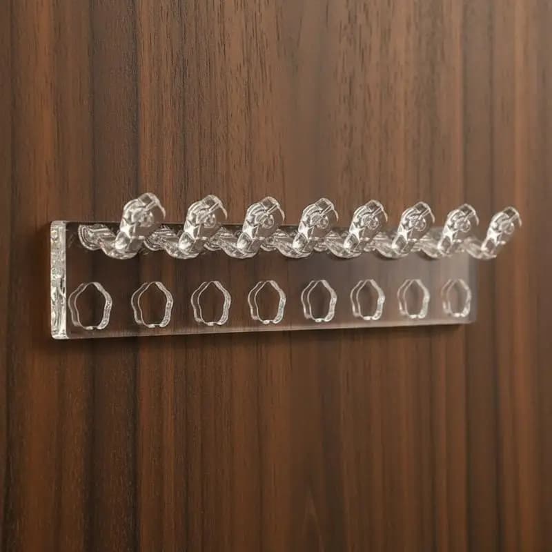 Acrylic Wall Jewelry Holder 3Pcs Earring Necklace Organizer for Decorative Bedroom Storage