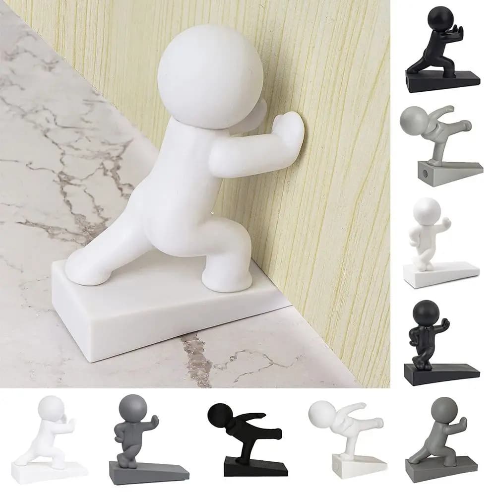Fermaporta decorativo divertente cartone animato senza foratura Fermaporta antiscivolo Action Figure Paraurti porta anticollisione per casa e camera da letto