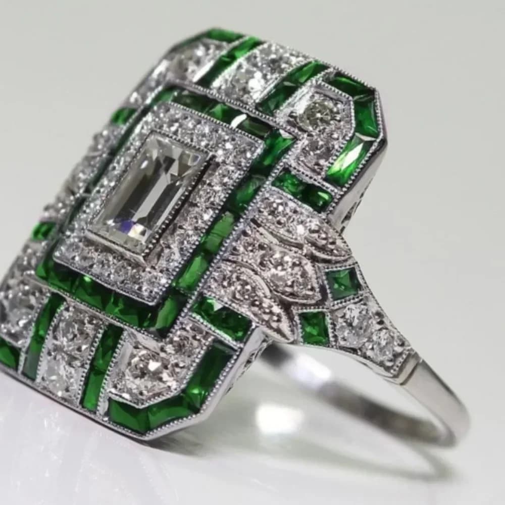 Anello di Fidanzamento in Lega di Zinco alla Moda ed Elegante per Donne, Adatto per Feste, Banchetti, Vacanze e Anniversari
