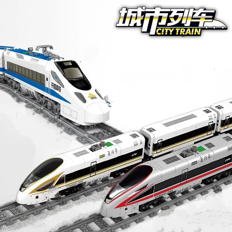 Kai Zhi Train Series Fuxing & Harmony Treno elettrico Blocchi di costruzione per bambini Assemblaggio educativo Giocattolo Regalo 98227-98229