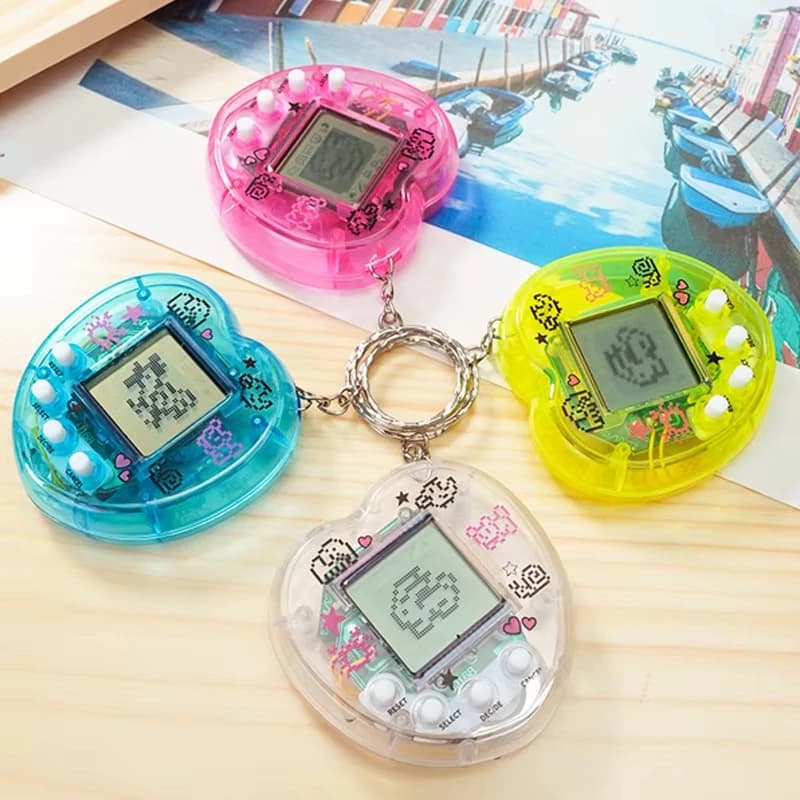 1/3/5PCS Trasparente Elettronico Animali Domestici Gioco Console di Gioco Palmare Giocattolo Virtuale Cyber Digitale Pet Pixel Regalo Divertente Gioca Giocattolo