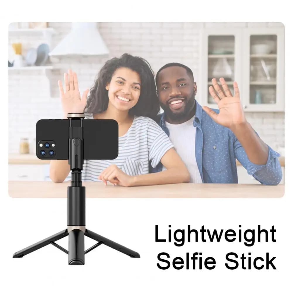 Extensible portable selfie tripod with selfie rod with wireless remote shutter Universal cell phone support Stick for selfie