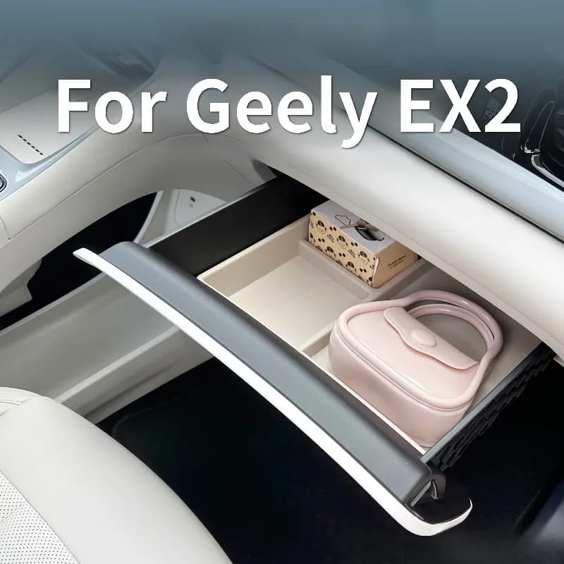 Suitable for Geely EX2, passenger side storage drawer, split organizer, tray makeup, modified for interior car