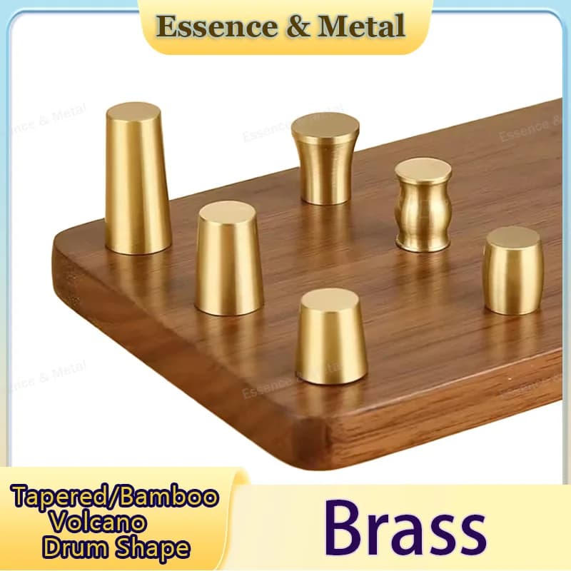 4PCS Brass Furniture Support Feet Metal Replacement Feet Small Tray Feet Suitable for Armchairs Chairs Stools Home Accessories