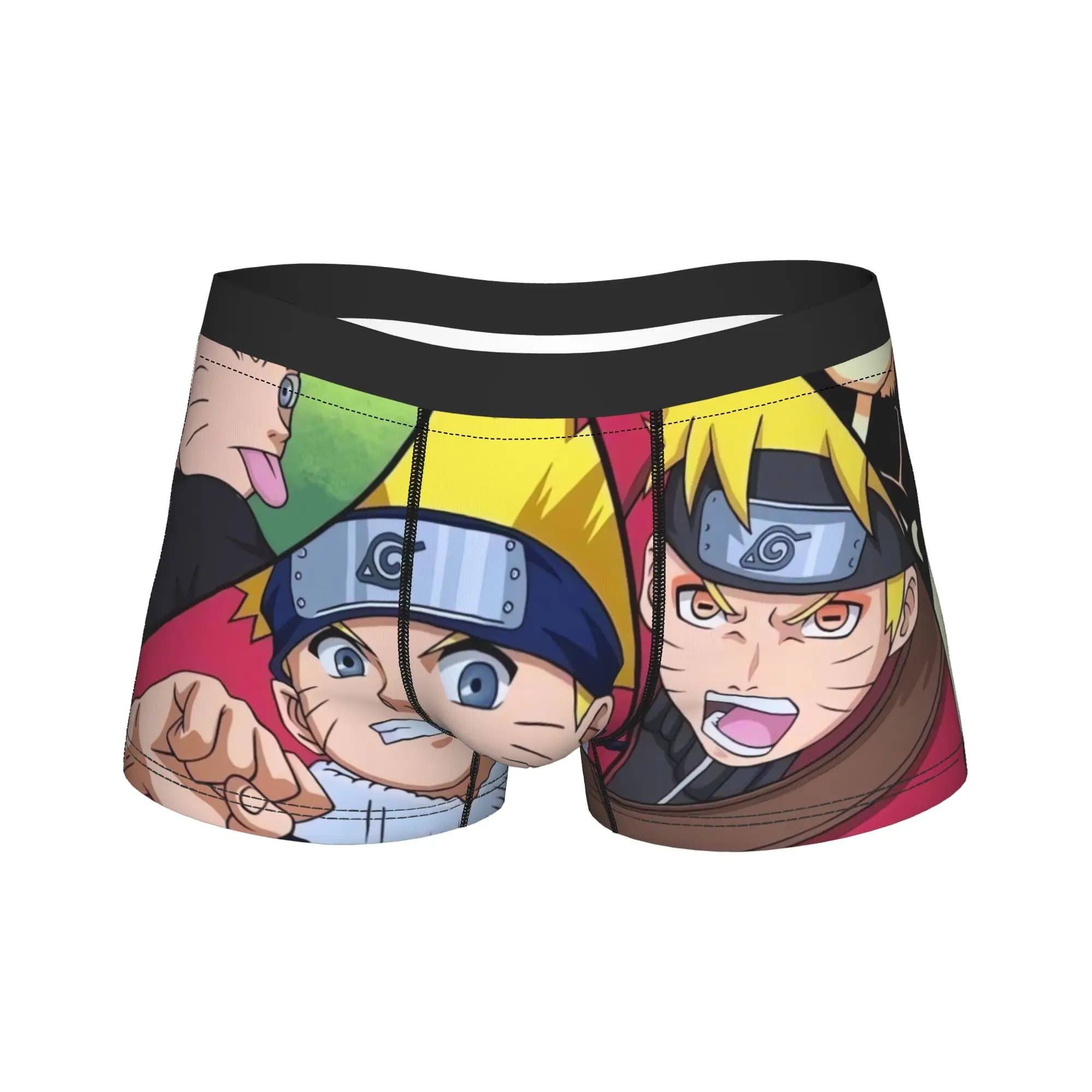 Uzumaki N-Narutoes Cartoon Shorts Briefs Underwear Quality Men Elastic Trunk Custom Oversize Panties