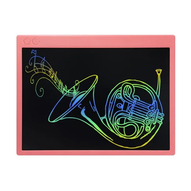 Tavoletta LCD per la scuola OK, 16 pollici, lavagna da disegno a colori, ricaricabile, tablet elettronico per scrittura a mano, rosa