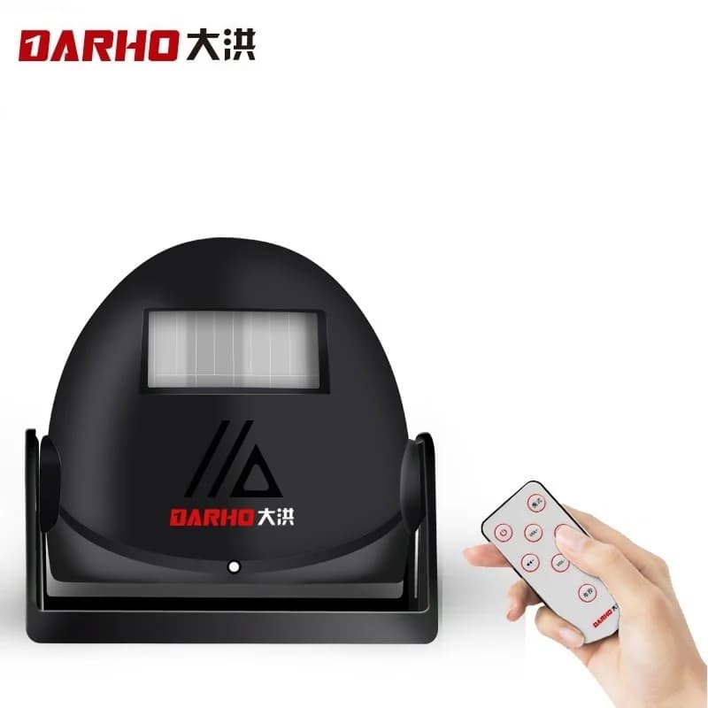 Darho Campanello per porta musicale senza fili Ospite Campanello di benvenuto Allarme Sensore di movimento PIR per campanello con rilevatore a infrarossi di sicurezza per ingresso in negozio