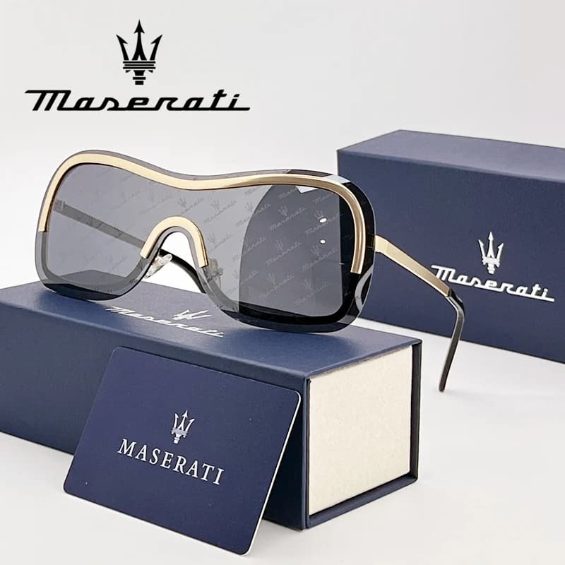 MASERATI New Fashion Sunglasses Stylish Unframed Metal rimmed Shades for Men Women Cool Pose Trendy Design