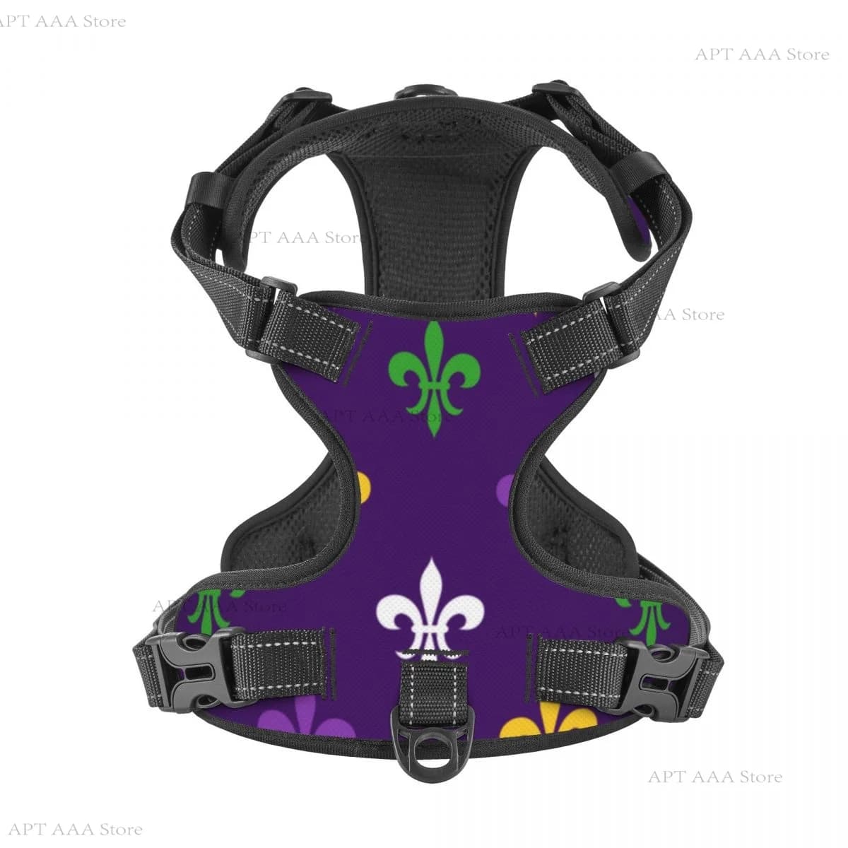 Pettorina per cani per gatti per cani Pettorina per animali regolabile Riflettente per addestramento al servizio Mardi Gras Facile controllo