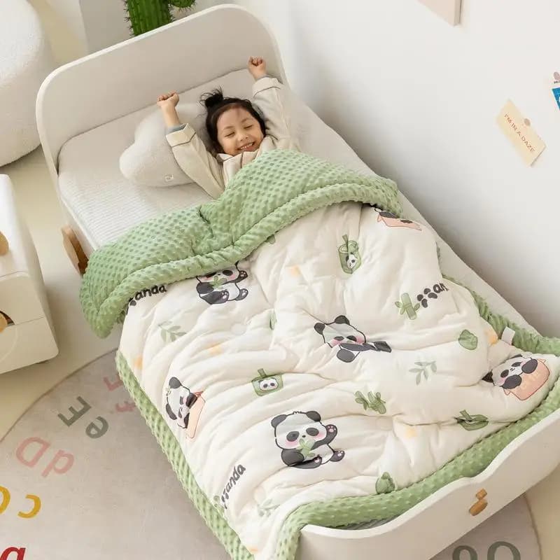 Biancheria da letto per bambini Asilo Siesta Coperta di peluche Cartone animato Dinosauro Piumini per auto per bambini Primavera Autunno Forniture per il sonno caldo