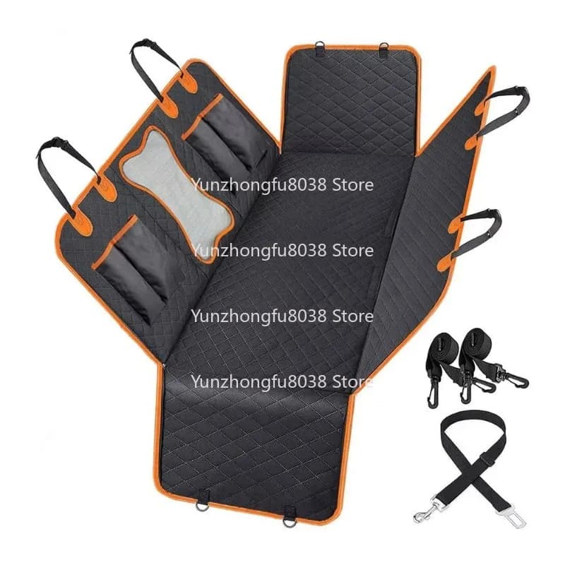 Waterproof Mattress for Pet Travel Vehicles, Dog Car Seat Cover with Hard Background
