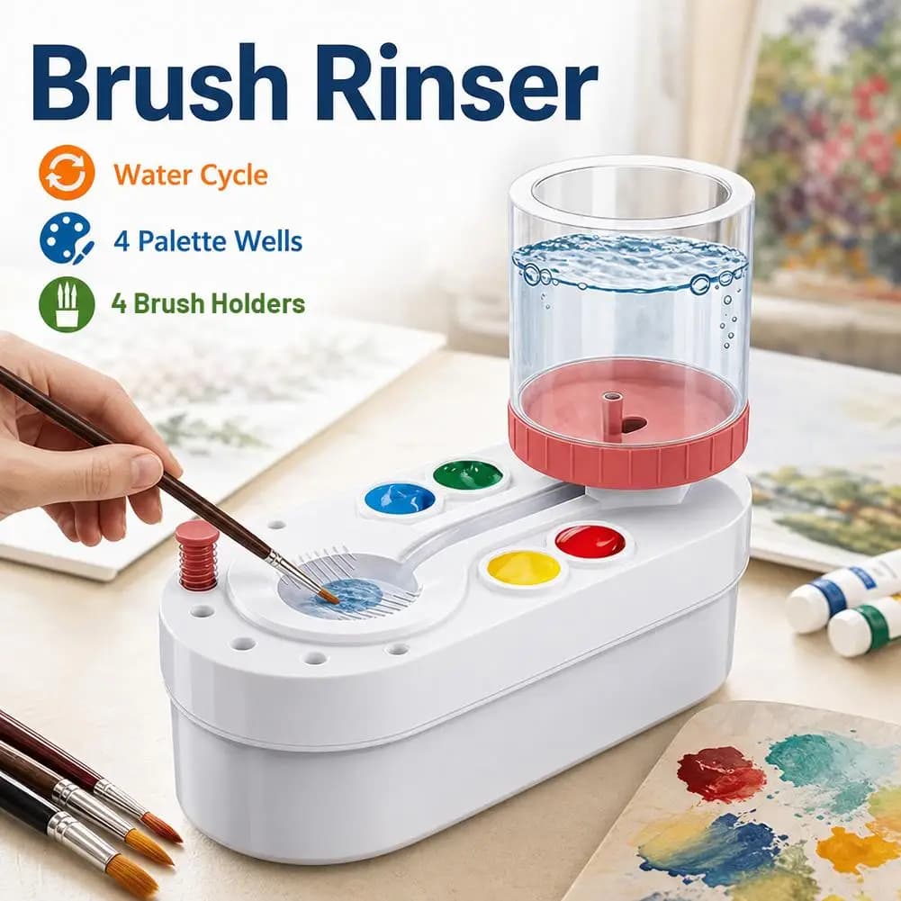 Paint Brush Cleaner Watercolor Brush Rinser Oil Paint Brush Cleaner Tool For Acrylic & Water Based Painting Craft Supplies Tool