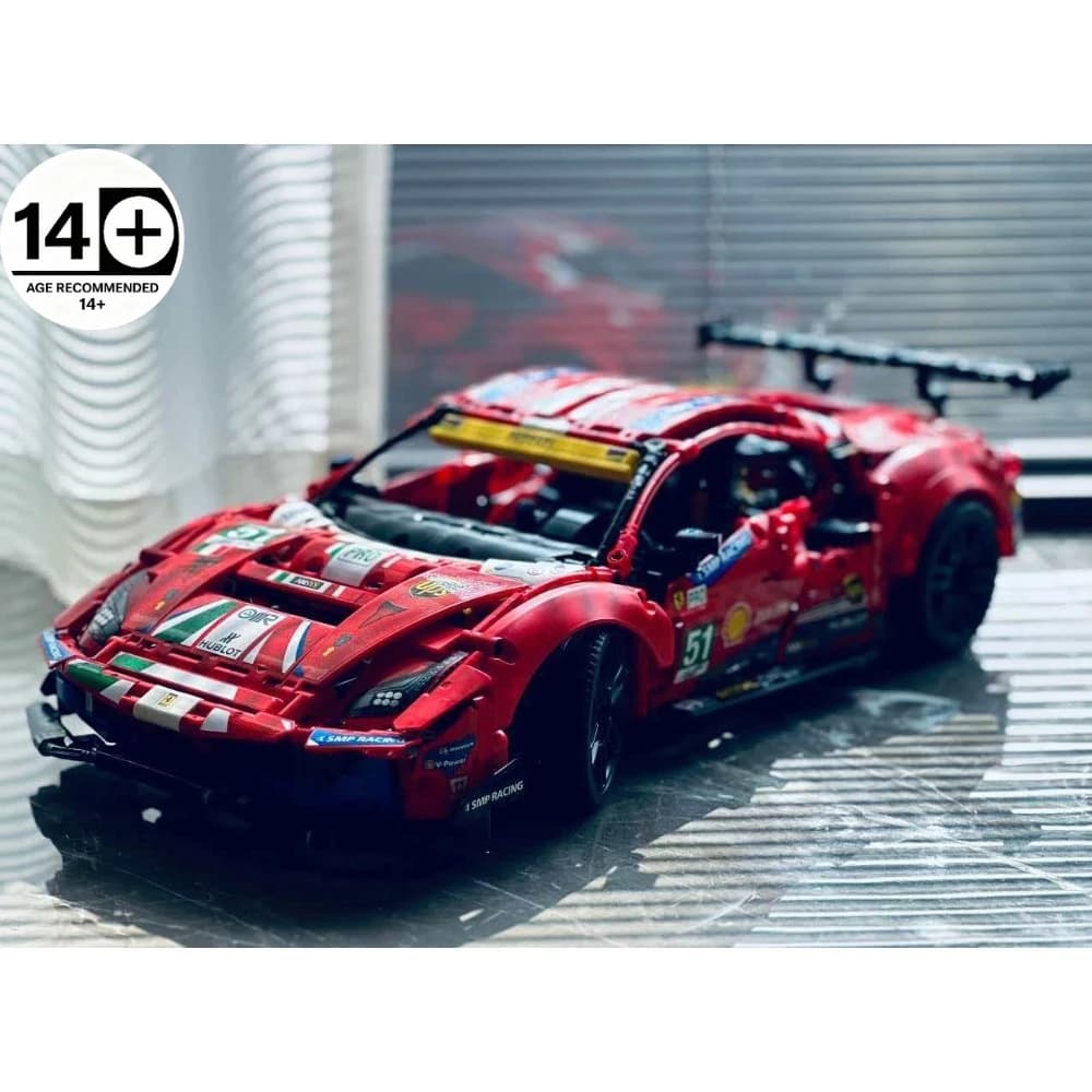 Nuovo 2026: Set di Costruzioni Auto da Corsa GTE Super da 1675+ Pezzi, Mattoncini Creativi da Assemblare, Giocattolo Educativo, Ornamento da Appendere, Regalo per Feste