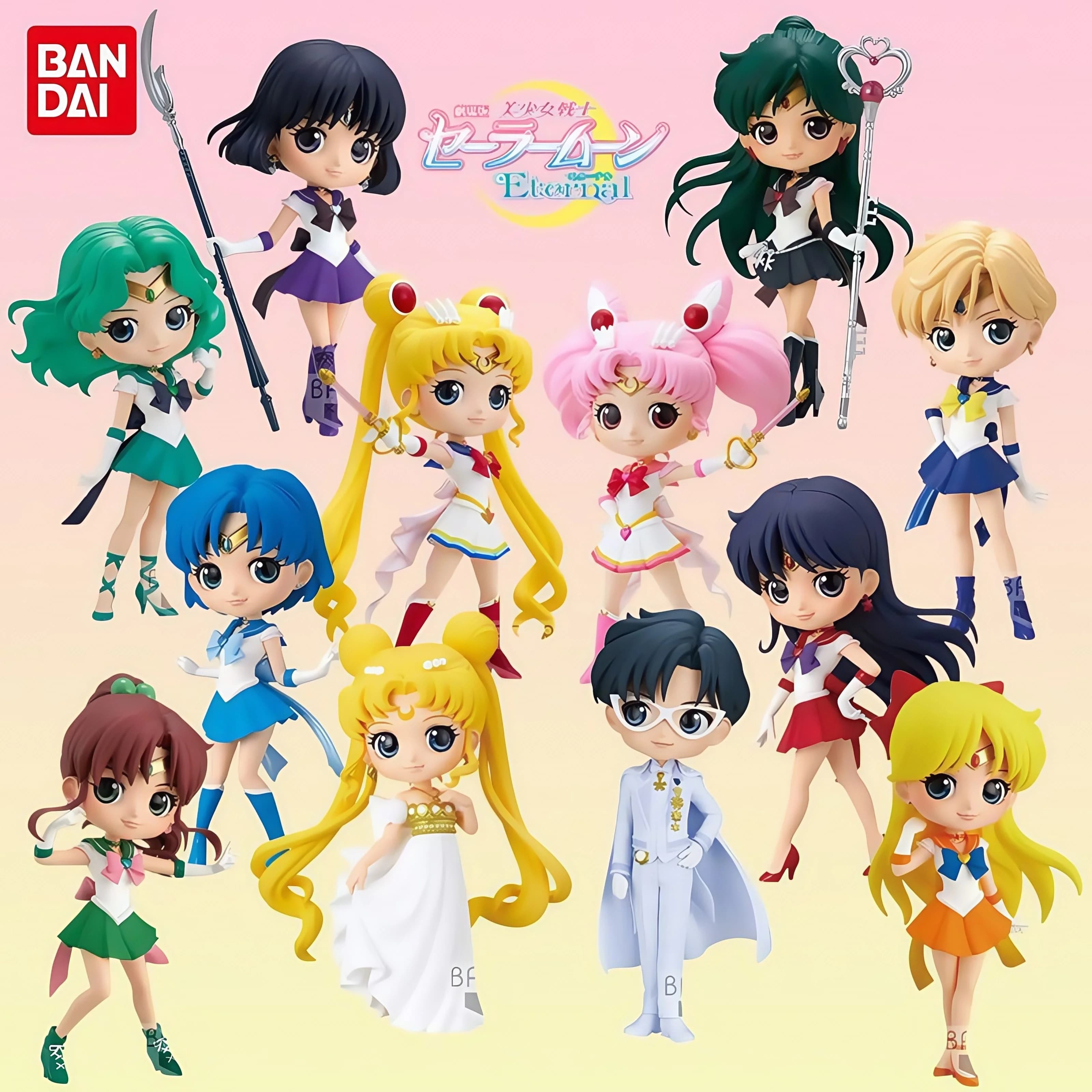 Originale Bandai Figuarts Qposket Giocattoli Sailor Moon Cosmos Tsukino Usagi Eternal Sailor Moon Anime Action Figures Modello Regali
