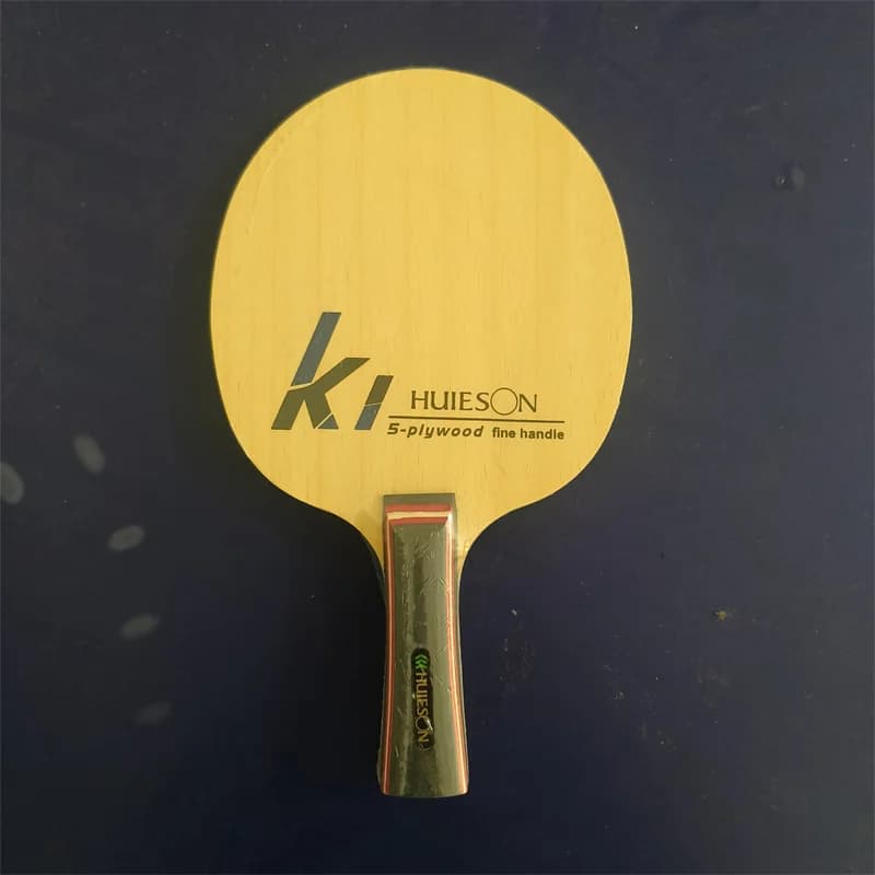 Huieson K1 Table Tennis Blade 5‑Ply Solid Wood Fine Handle Ayous Spruce Paulownia Ping Pong Racket Base for Club Junior Beginner